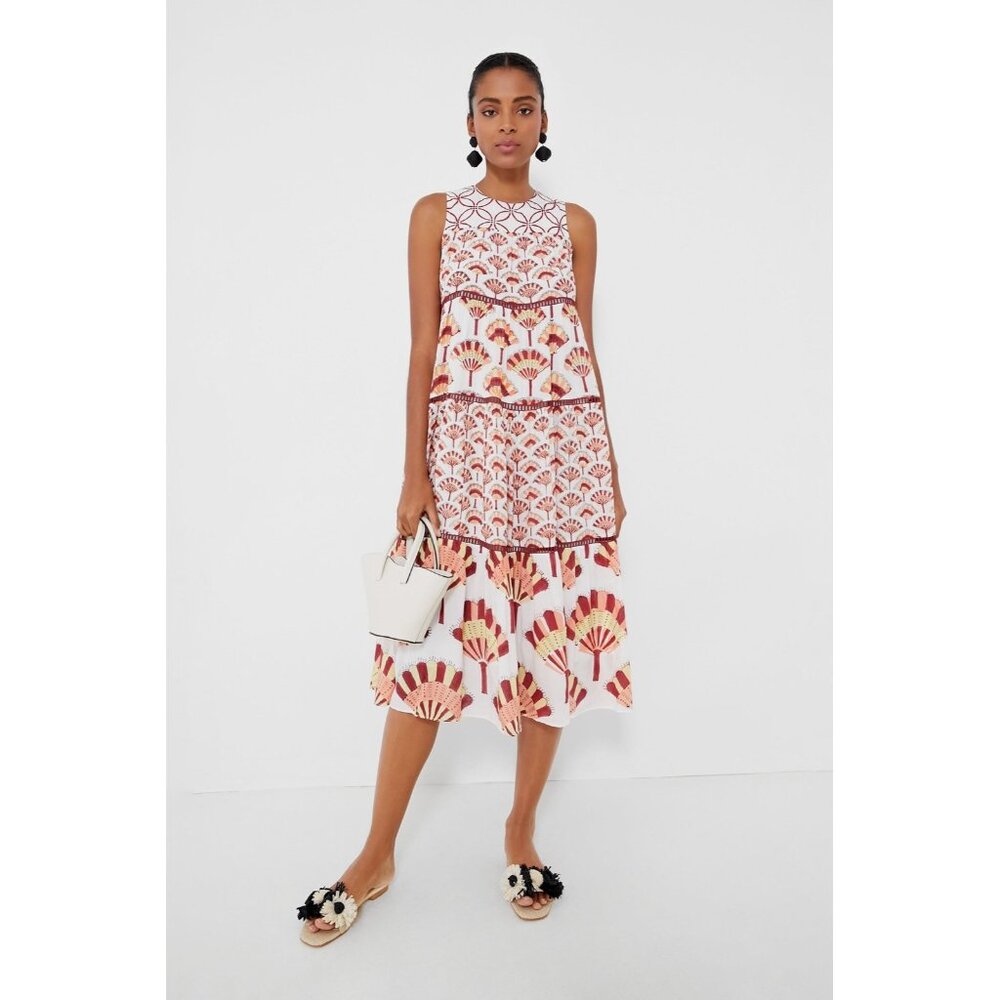 Ash and Eden Aba Tiered Sleeveless Midi Dress size S Small NWT Tuckernuck